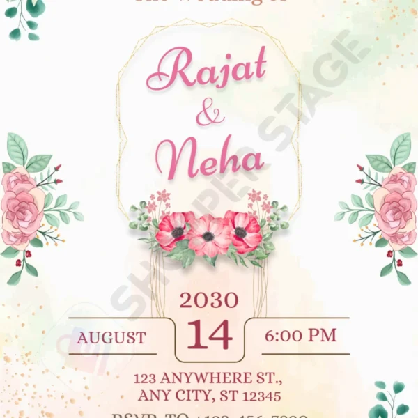 Elegant Motion Wedding Invitation