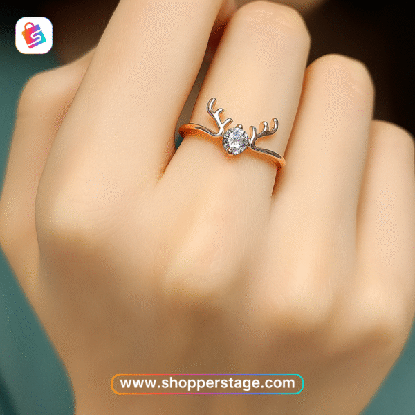 Elegant Deer Antler Ring