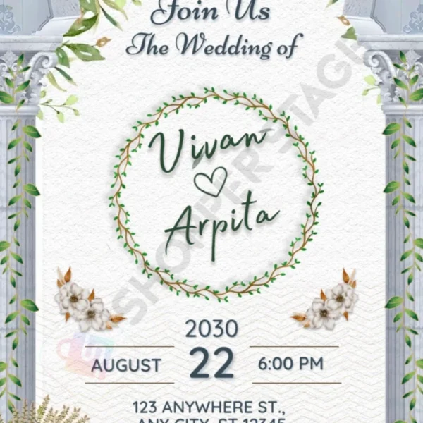 Classic Digital Wedding Invitation