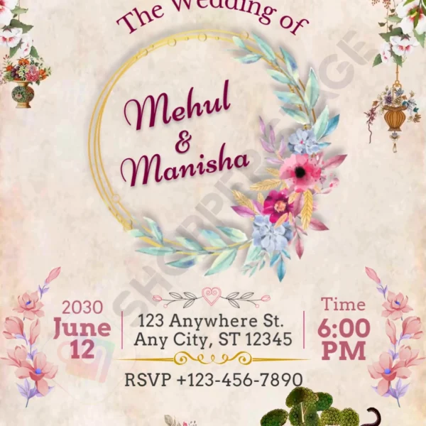 Simple Digital Wedding Invite