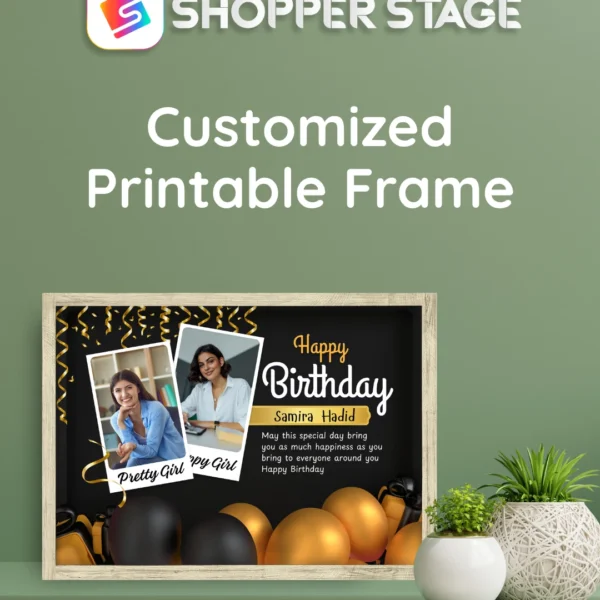 Black & Gold Birthday Frame