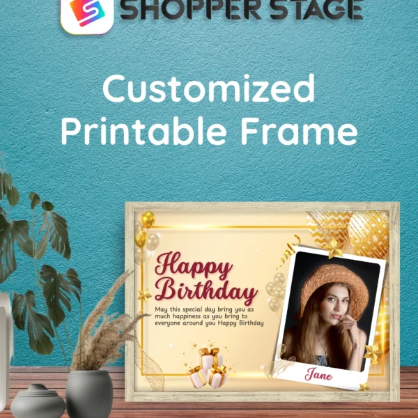 Elegant Golden Birthday Frame